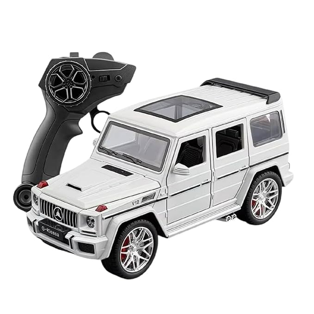 Радиоуправляемая машинка Mercedes-Benz AMG G63 G-Wagon 1:24 на пульте управления, металлическая модель Diecast, свет, звук, открывающиеся двери, внедорожник Mercedes для детей и коллекционеров - изображение 2