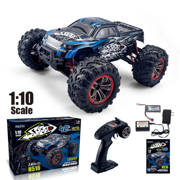 RC машинка HOSHI N516 1:10 4WD до 50 км/год, позашляховик на радіокеруванні, радіокерований автомобіль всюдихід, машинка на пульті для бездоріжжя - зображення 2
