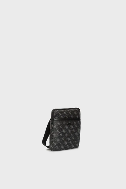 Чоловіча чорна сумка з візерунком VEZZOLA SMART Guess OS HMEVZLP2223 - Фото 3 Чоловіча чорна сумка з візерунком VEZZOLA SMART Guess OS HMEVZLP2223 - зображення 3