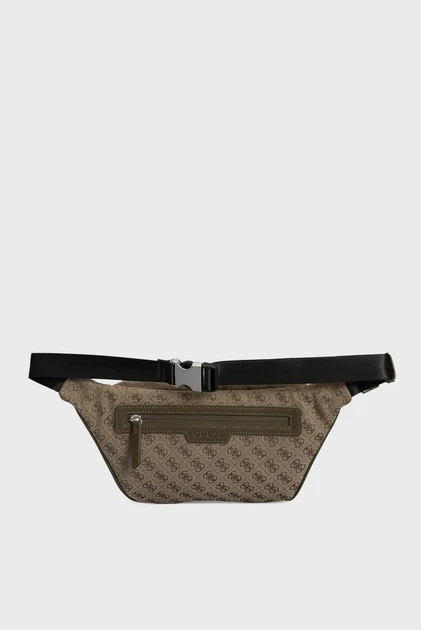 Чоловіча сіра поясна сумка з візерунком MILANO Guess OS HMMILJP4256 - зображення 4
