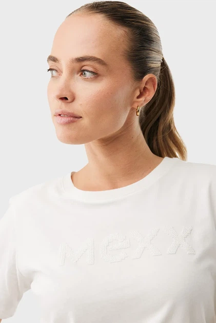 Жіноча біла футболка CLOVER Mexx M MF007800261W - зображення 4