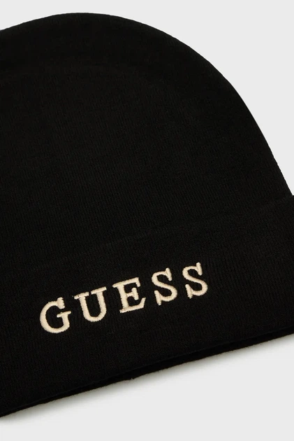 Жіноча чорна шапка BEANIE Guess L AW5189POL01 - Фото 3 Жіноча чорна шапка BEANIE Guess L AW5189POL01 - изображение 3