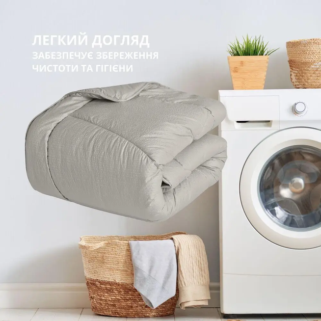 Ковдра IDEIA "NORDIC COMFORT" 140х210 см зимова, антиалергійна, Сірий 000035612 - зображення 5