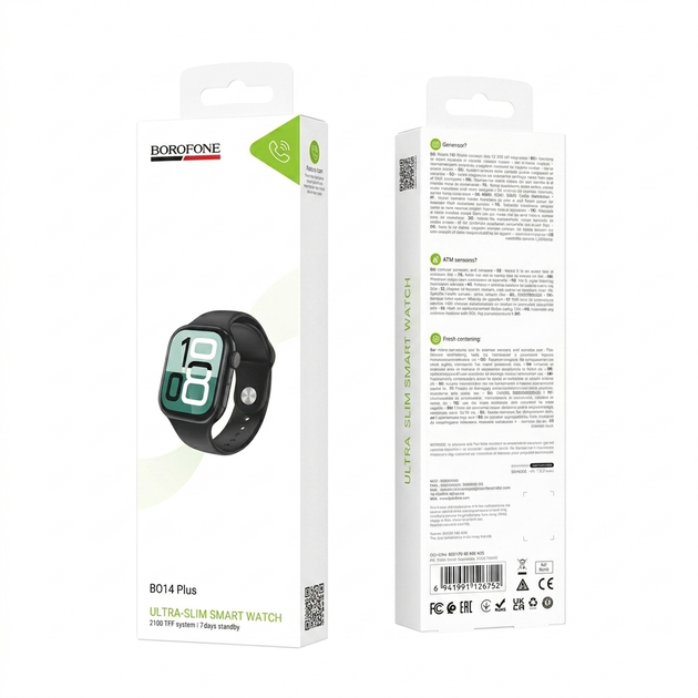 Смарт-годинник Borofone BD14 Plus Black 51mm Bluetooth 5.3 200mAh IP54 із підтримкою дзвінків - зображення 5