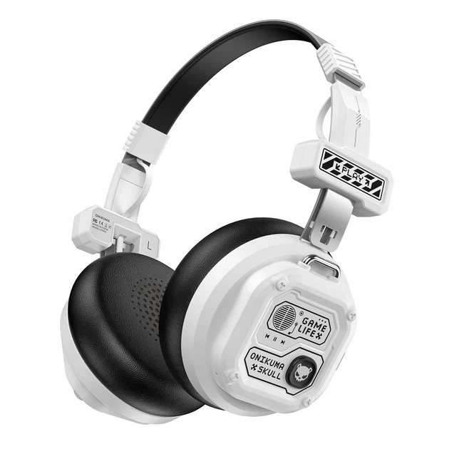 Бездротові ігрові навушники Onikuma GT803 Bluetooth гарнітура з мікрофоном та шумопоглинанням White (19121) - зображення 2