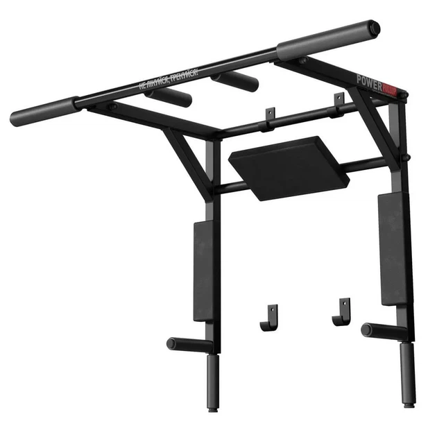 Турник PullUp 3в1 настенный + брусья с упором для пресса / 3 хвата / разборный / черный / (P-3031) - Фото 3 Турник PullUp 3в1 настенный + брусья с упором для пресса / 3 хвата / разборный / черный / (P-3031) - изображение 3