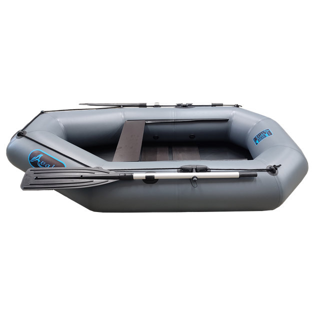 Надувная одноместная лодка ПВХ Avalon А220 / 2,2 м / 1 местный / гребной / рельсовый настил / передвижные сиденья / ⌀34 см / Серый - изображение 6