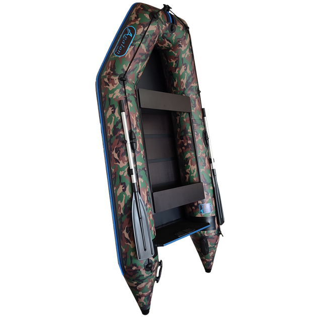 Надувная двухместная лодка ПВХ Avalon АТ290 / 2,9 м / 2-х местный / моторный / рельсовый настил / передвижные сиденья / ⌀38 см / Камуфляж - изображение 2