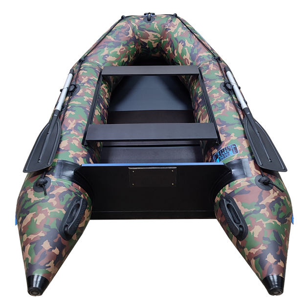 Надувная двухместная лодка ПВХ Avalon АТ290 / 2,9 м / 2-х местный / моторный / рельсовый настил / передвижные сиденья / ⌀38 см / Камуфляж - изображение 4