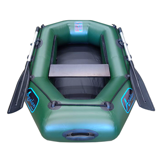 Надувная одноместная лодка ПВХ Avalon А200 / 2 м / 1 местный / гребной / рельсовый настил / передвижные сиденья / ⌀32 см / Зеленый - изображение 2