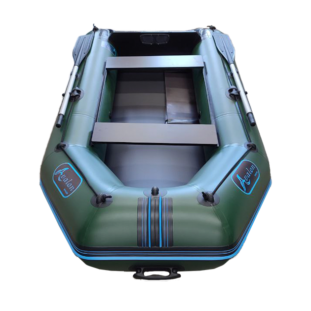 Надувная двухместная лодка ПВХ Avalon АТ290 / 2,9м / 2-х местный / моторный / рельсовый настил / передвижные сиденья / ⌀38 см / Зеленый - изображение 5