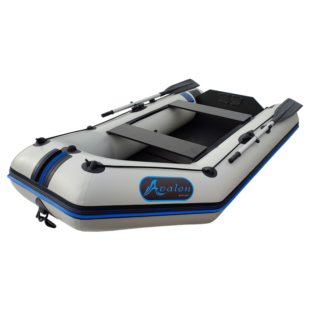 Надувная двухместная лодка ПВХ Avalon АТ270 / 2,7 м / 2-х местный / моторный / рельсовый настил / передвижные сиденья / ⌀36 см / Белый - Фото 6 Надувная двухместная лодка ПВХ Avalon АТ270 / 2,7 м / 2-х местный / моторный / рельсовый настил / передвижные сиденья / ⌀36 см / Белый - изображение 6