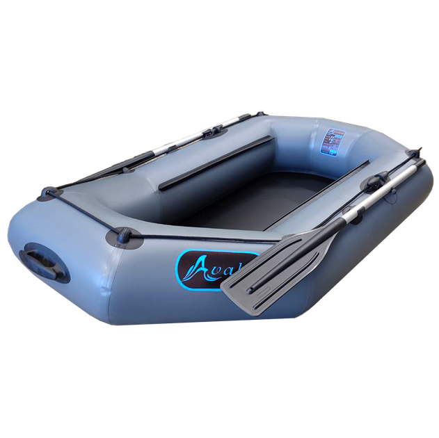 Надувная одноместная лодка ПВХ Avalon А210 / 2,1 м / 1 местный / гребной / рельсовый настил / передвижные сиденья / ⌀32 см / Серый - изображение 5
