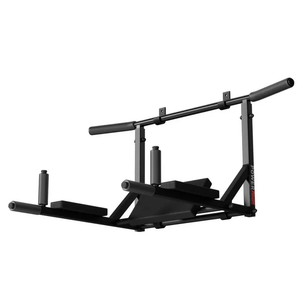 Турник PullUp 3в1 настенный + брусья с упором для пресса / 2 хвата / разборный / черный / (P-3040) - изображение 3