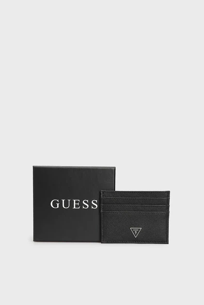 Чоловічий чорний кардхолдер Guess OS SMECRSLEA25 - Фото 2 Чоловічий чорний кардхолдер Guess OS SMECRSLEA25 - зображення 2