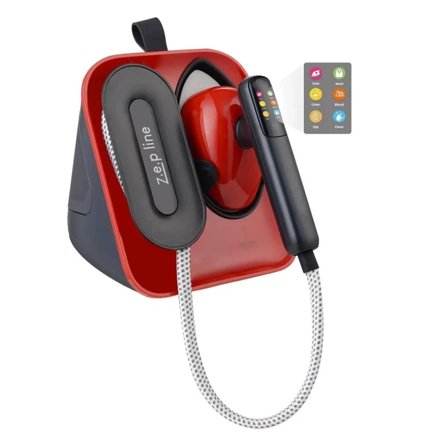 Zepline ZP-00222 Pro – ручной отпариватель, Красный 3000 Вт, подача пара 50 г/мин - изображение 5