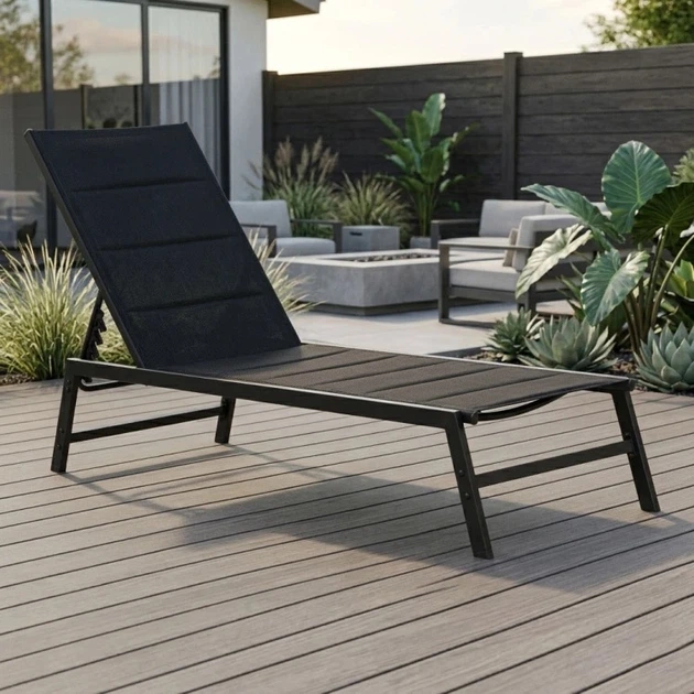 Leżak ModernHome by Multistore ESO-LC191-1 Czarny - obraz 5