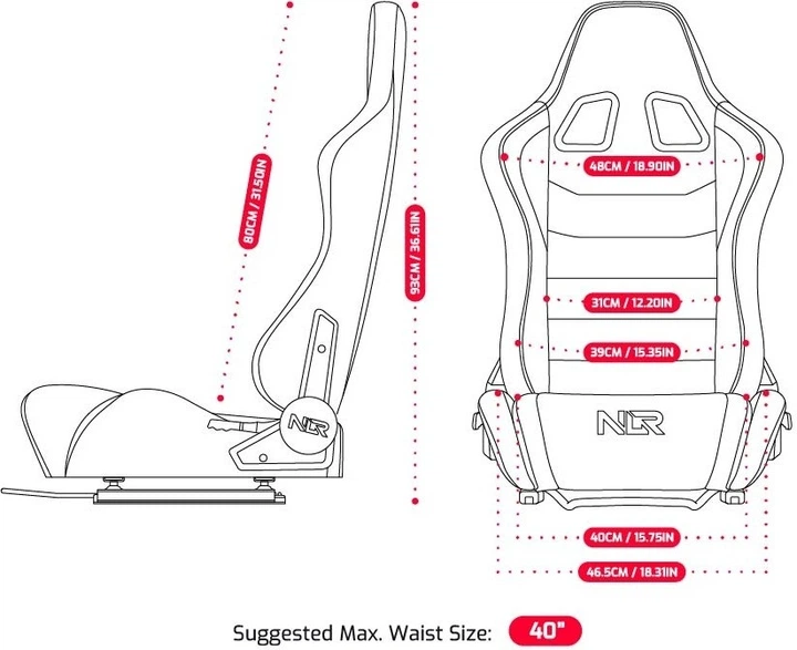 Крісло Next Level Racing ERS5 Elite Reclining Fabric & SIMAERO Mesh Edition NLR-E056 (9359668000732) - зображення 10