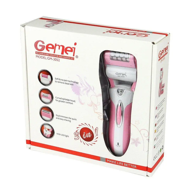 Акумуляторний епілятор Gemei GM-3052 - зображення 5