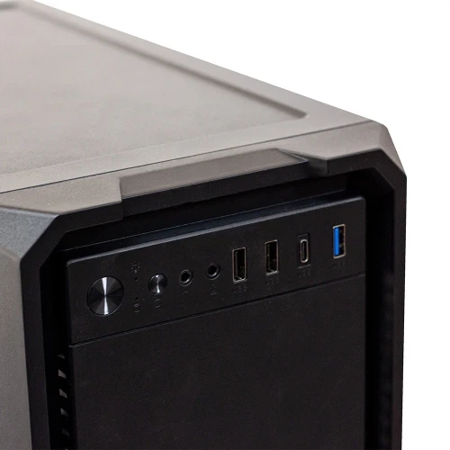 Корпус GTL 3804N1-U3C Black, БЖ 500W, Midi Tower, ATX / MicroATX / Mini ITX, 2xUSB 2.0, 1xUSB 3.0, 1xUSB 3.0 Type-C, CPU - 155мм/VGA - 330мм, 375x195x413 мм, 0.4 мм, 2.6 кг - изображение 5