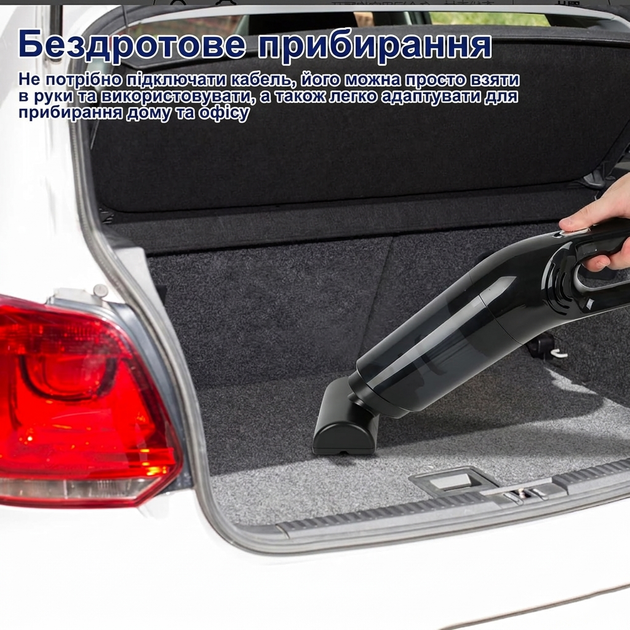 Пылесос автомобильный беспроводной пылесос для авто с насадками и сумкой 3 нейрофильтра в комплекте 120 Вт - изображение 4