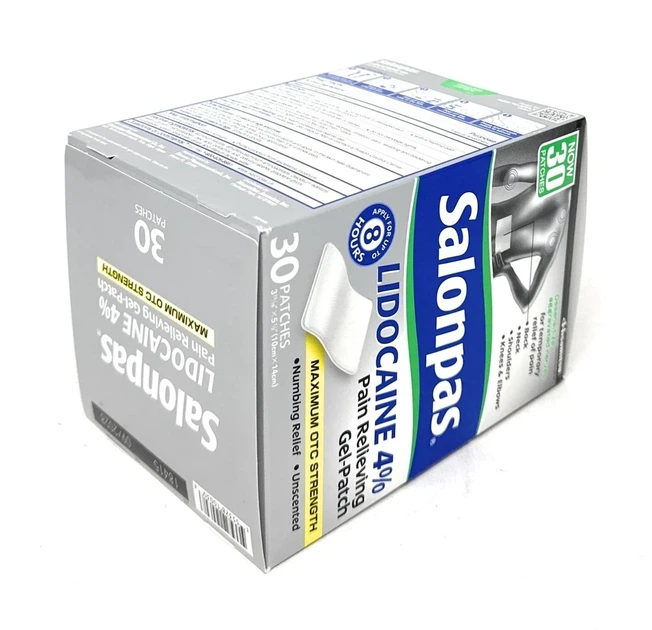 Знеболювальний гель-пластир з лідокаїном Salonpas Lidocaine 30 шт - зображення 6