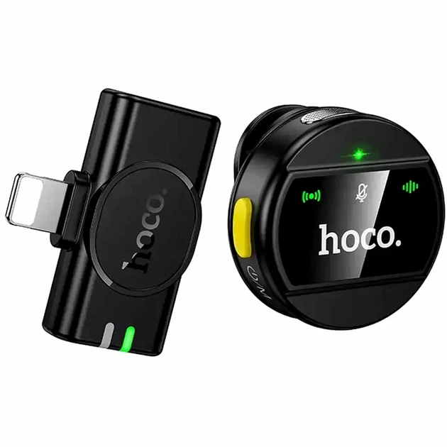 Беспроводной петличный микрофон HOCO L21 Charm всенаправленный с шумоподавлением черный 12.6 г 30×30×21 мм - Фото 2 Беспроводной петличный микрофон HOCO L21 Charm всенаправленный с шумоподавлением черный 12.6 г 30×30×21 мм - изображение 2
