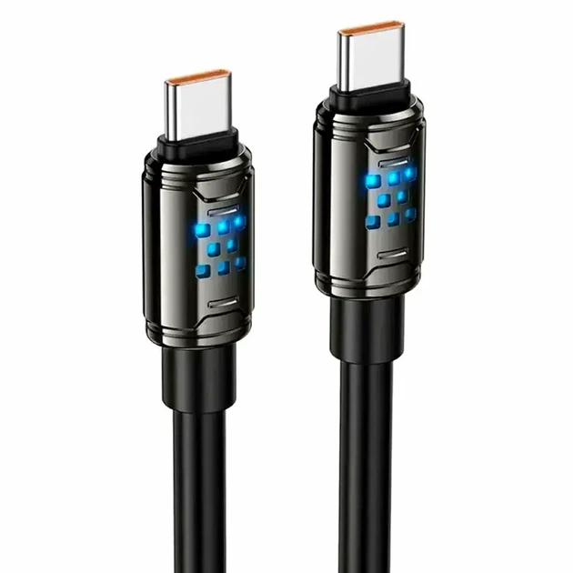Кабель Type-C 1.2м 240Вт 5A для зарядки черный HOCO U143 - Фото 1 Кабель Type-C 1.2м 240Вт 5A для зарядки черный HOCO U143 - изображение 1