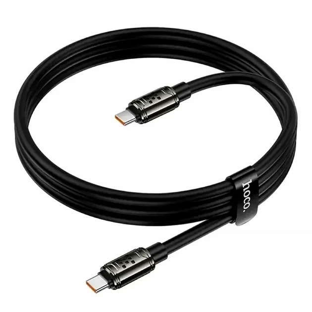 Кабель Type-C 1.2м 240Вт 5A для зарядки черный HOCO U143 - Фото 6 Кабель Type-C 1.2м 240Вт 5A для зарядки черный HOCO U143 - изображение 6