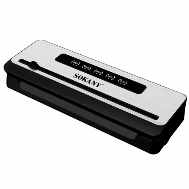 Вакуумный упаковщик 200Вт 40,5х11х20 см для продуктов SK-13076 из нержавеющей стали - изображение 2