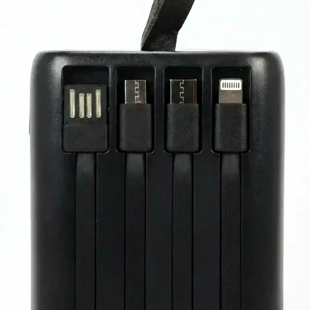 Повербанк 20000mAh із ліхтариком USB Type-C micro USB чорний iDragon KP-20 - Фото 3 Повербанк 20000mAh із ліхтариком USB Type-C micro USB чорний iDragon KP-20 - зображення 3