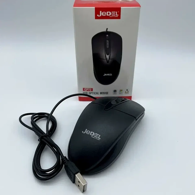 Проводная оптическая мышь JEDEL CP72 1000 DPI USB черный для ПК и ноутбуков - Фото 6 Проводная оптическая мышь JEDEL CP72 1000 DPI USB черный для ПК и ноутбуков - изображение 6