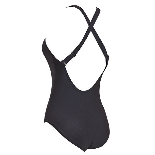 Купальник для бассейна Zoggs Ceramics Hi Front X-Back, черный, устойчивый к хлору, UPF50+ Черно-белый 42 (462333.CERA.34) - изображение 5