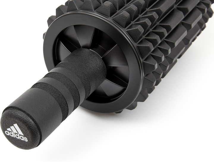 Ролик для пресса Adidas Ab Roller + пенопластовый валик – 2 в 1 для кора, массажа и восстановления (ADAC-11405) - изображение 4