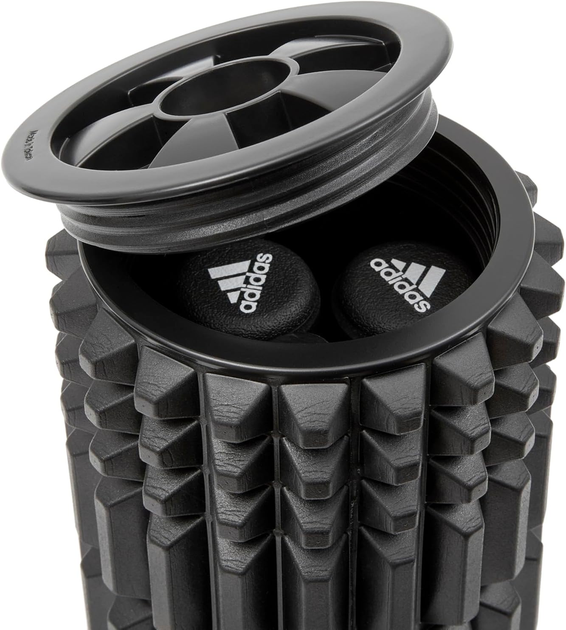 Ролик для пресса Adidas Ab Roller + пенопластовый валик – 2 в 1 для кора, массажа и восстановления (ADAC-11405) - изображение 6