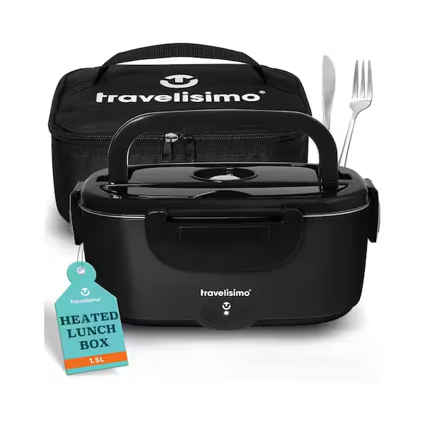 Електричний ланчбокс Travelisimo Electric Lunch Box Bari Black – портативний підігрівач їжі - Фото 6 Електричний ланчбокс Travelisimo Electric Lunch Box Bari Black – портативний підігрівач їжі - зображення 6
