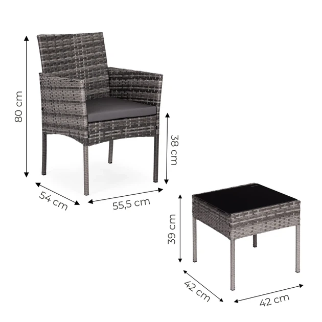 Zestaw mebli ogrodowych ModernHome by Multistore ESO-F368-4-4 - obraz 7