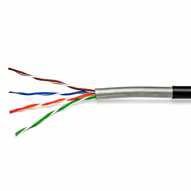 Пара витая GEAR CAT6 UTP CCA бухта 305 м чёрный кабель наружный для подключения камер - изображение 3
