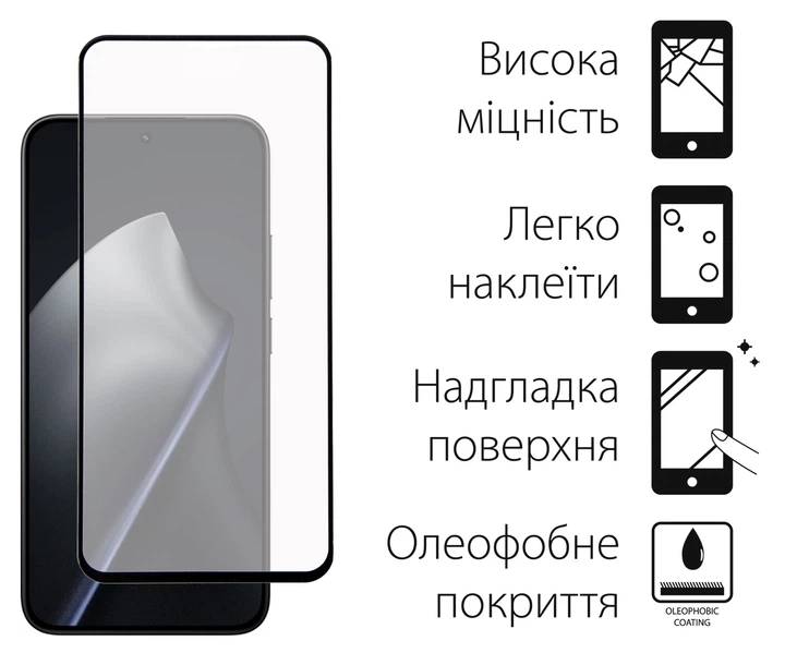 Защитное стекло для смартфона Xiaomi 15T/15T Pro 5G DENGOS Super-D Black (TGFG-SD-11) - изображение 2