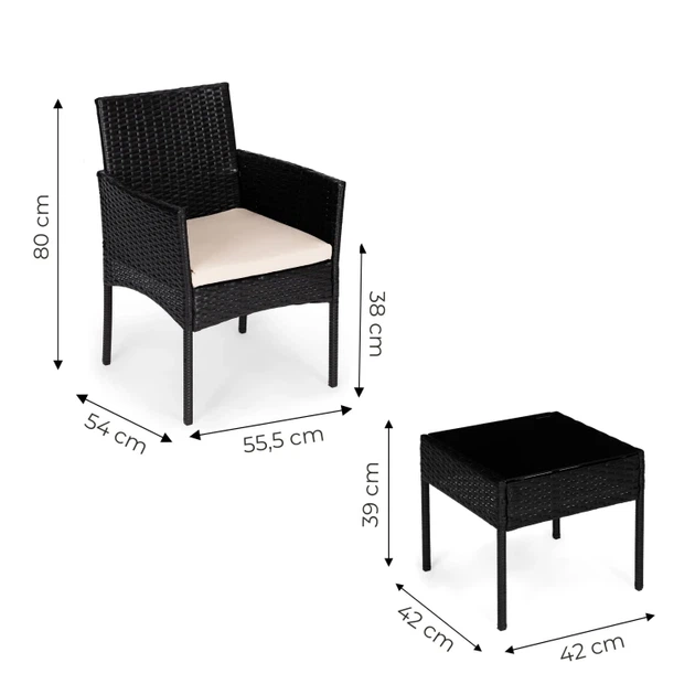 Набір садових меблів ModernHome by Multistore ESO-F368-1-3 - зображення 8