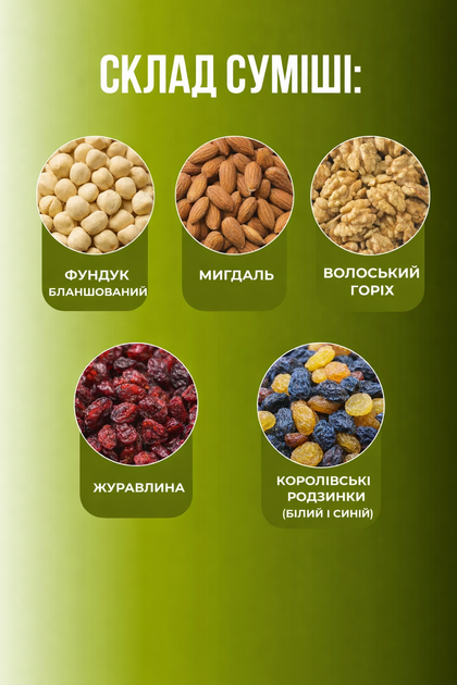 Горіхова суміш Amanti «Мікс горіхів і ягід», 1 кг - зображення 2