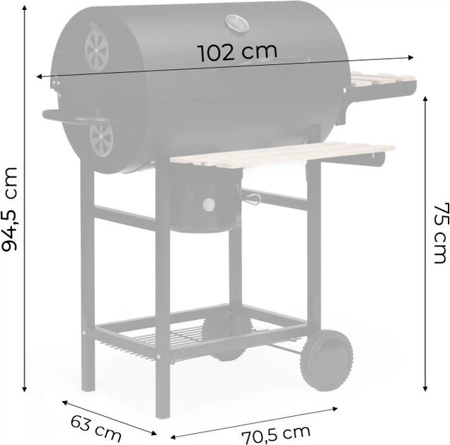 Grill węglowy ModernHome by Multistore RIL-SK27A (5905817010387) - obraz 9
