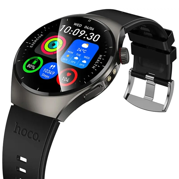 Смарт-годинник Hoco Y40 Smart sports watch (call version) Black - изображение 6