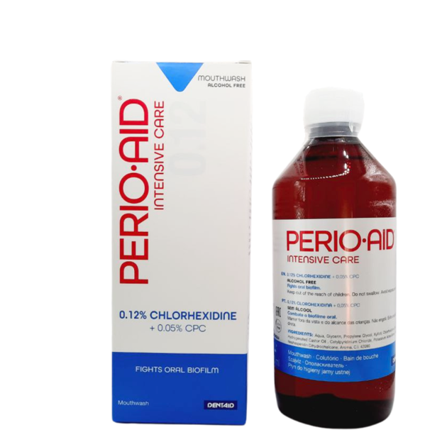 Ополіскувач PERIO-AID Intensive care, 0,12%, 500 мл - Фото 1 Ополіскувач PERIO-AID Intensive care, 0,12%, 500 мл - зображення 1