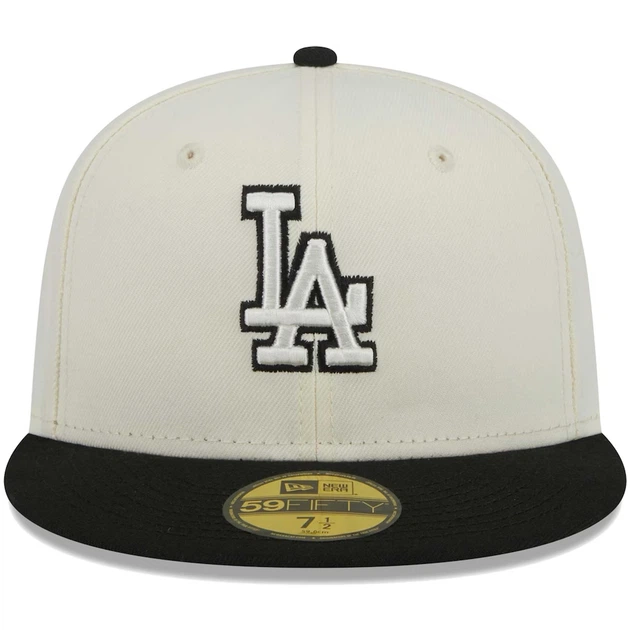 Бейсболка New Era LA Dodgers ver2, черно-белая, с вышивкой, повседневная - изображение 3
