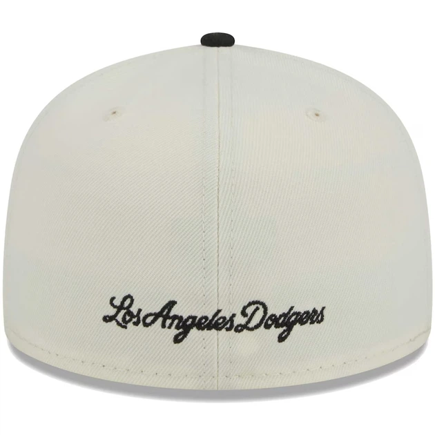 Бейсболка New Era LA Dodgers ver2, черно-белая, с вышивкой, повседневная - изображение 4