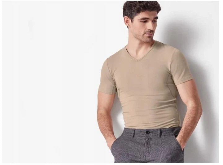 Футболка нательная из влагоотводящей ткани для мужчины Livergy by Esmara men 482682_392385 XXL Бежевый - Фото 2 Футболка нательная из влагоотводящей ткани для мужчины Livergy by Esmara men 482682_392385 XXL Бежевый - изображение 2