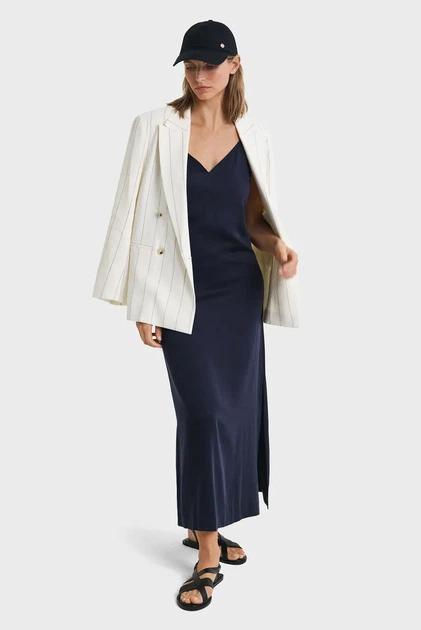 Жіноча темно-синя сукня SLIP DRESS Gant 32 4503383 - Фото 3 Жіноча темно-синя сукня SLIP DRESS Gant 32 4503383 - изображение 3