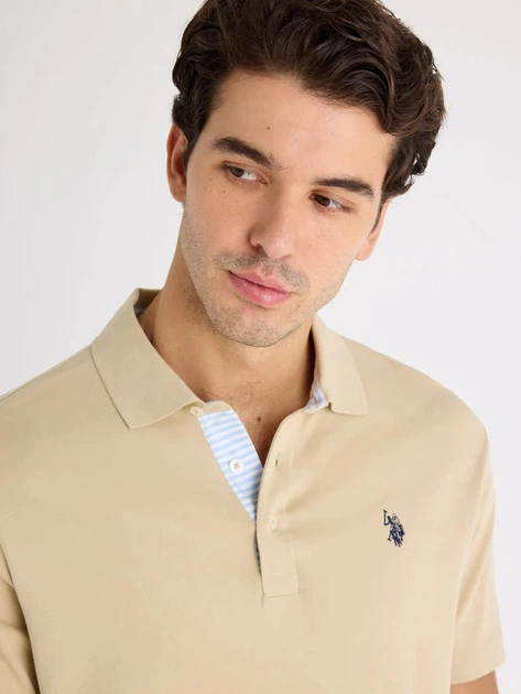 Поло довге чоловіче U.S. Polo Assn 11Q0072-9800A (RAW KHAKI) M Хакі (786662639955) - зображення 3
