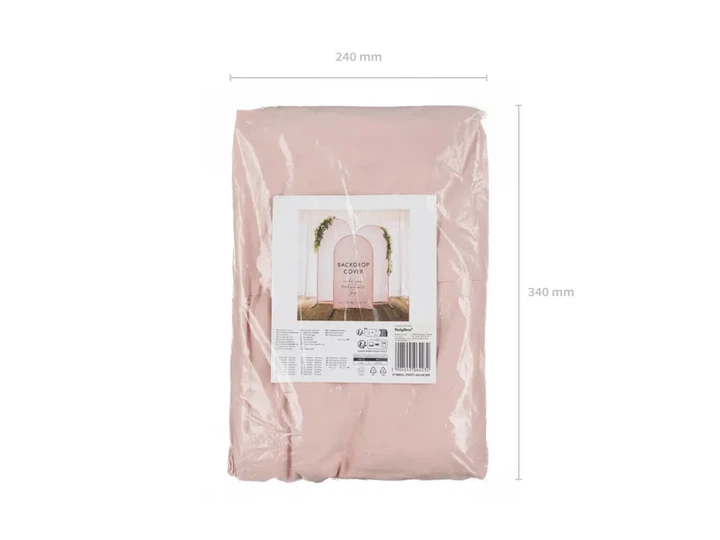 Pokrowiec na stojak łuk PartyDeco 200 x 80 cm Brudno-różowy PKST1-200-081BR (5904555064232) - obraz 2